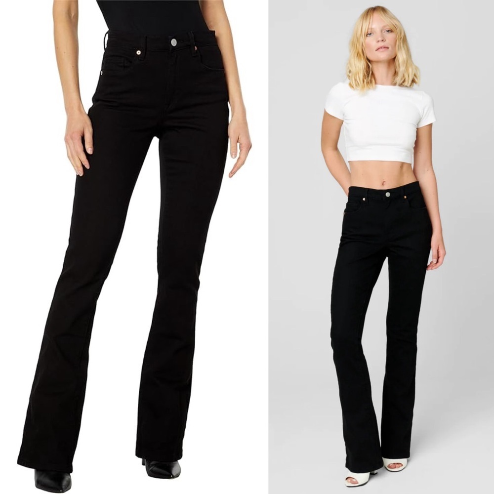 NWT Blank NYC The Hoyt High Rise Slim Boot Jean in Needed Me Black Size 16 $98